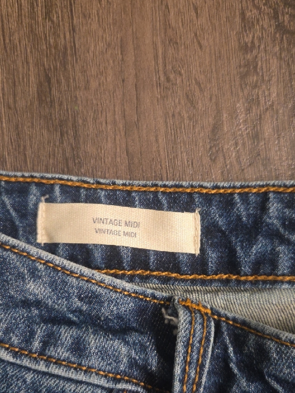 Universal Thread Blue Denim Cutoff Shorts with Frayed Hem - Picture 3 of 4